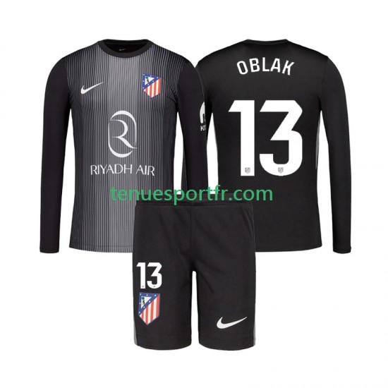 Kit Enfant Maillot Extérieur Atlético Madrid Gardien Jan Oblak 13 2025-2026 à Manches Longues