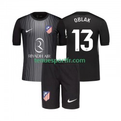 Kit Enfant Maillot Extérieur Atlético Madrid Gardien Jan Oblak 13 2025-2026 à Manches Courtes