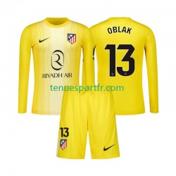 Kit Enfant Maillot Domicile Atlético Madrid Gardien Jan Oblak 13 2025-2026 à Manches Longues