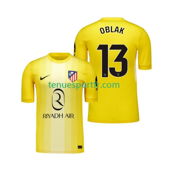 Homme Maillot Domicile Atlético Madrid Gardien Jan Oblak 13 2025-2026 à Manches Courtes
