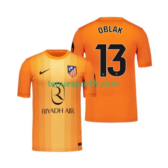 Homme Maillot Troisième Atlético Madrid Gardien Jan Oblak 13 2025-2026 à Manches Courtes