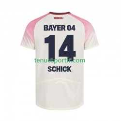 Homme Maillot Extérieur Bayer 04 Leverkusen Patrik Schick 14 2025-2026 à Manches Courtes