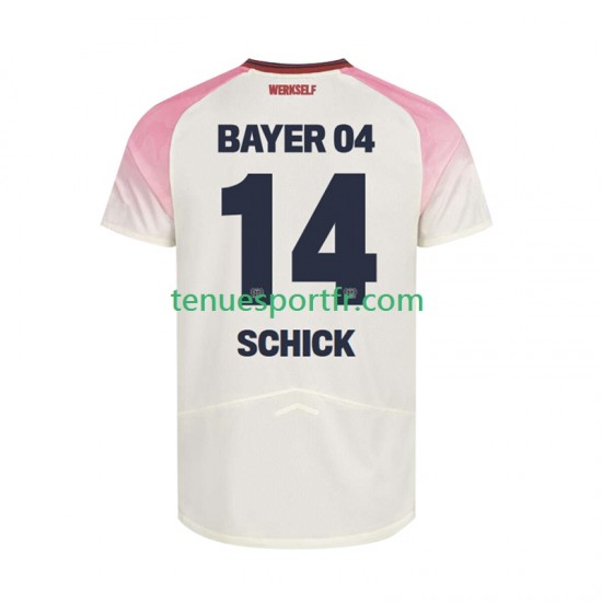 Homme Maillot Extérieur Bayer 04 Leverkusen Patrik Schick 14 2025-2026 à Manches Courtes