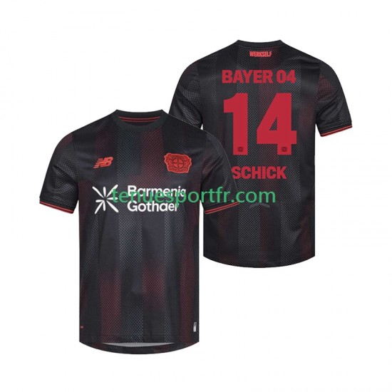 Homme Maillot Domicile Bayer 04 Leverkusen Patrik Schick 14 2025-2026 à Manches Courtes