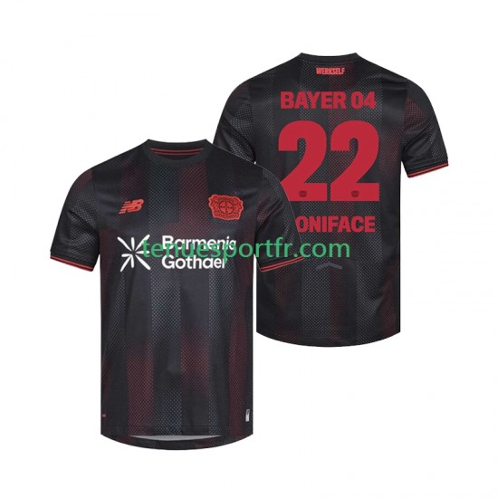 Homme Maillot Domicile Bayer 04 Leverkusen Victor Boniface 22 2025-2026 à Manches Courtes