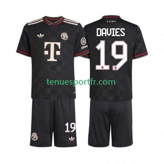 Kit Enfant Maillot Troisième Bayern Munich Alphonso Davies 19 2025-2026 à Manches Courtes