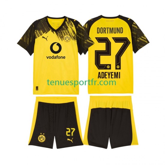 Kit Enfant Maillot Domicile Borussia Dortmund Karim Adeyemi 27 2025-2026 à Manches Courtes