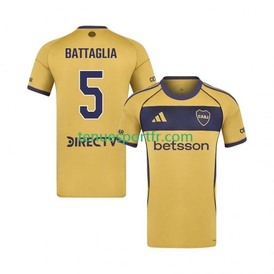 Homme Maillot Extérieur CA Boca Juniors Rodrigo Battaglia 5 2025-2026 à Manches Courtes