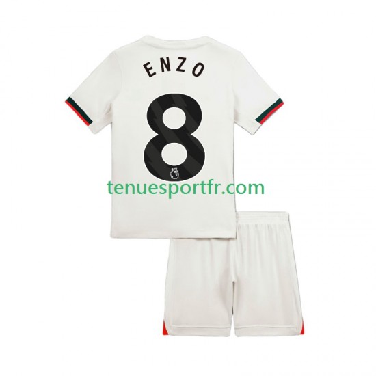 Kit Enfant Maillot Extérieur Chelsea Enzo Fernandez 8 2025-2026 à Manches Courtes