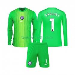 Kit Enfant Maillot Extérieur Chelsea Gardien Robert Sanchez 1 2025-2026 à Manches Longues