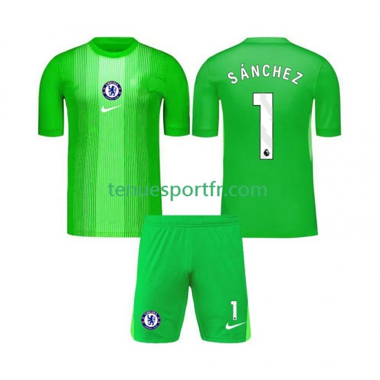 Kit Enfant Maillot Extérieur Chelsea Gardien Robert Sanchez 1 2025-2026 à Manches Courtes