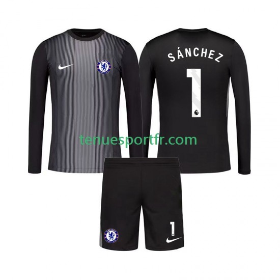 Kit Enfant Maillot Domicile Chelsea Gardien Robert Sanchez 1 2025-2026 à Manches Longues