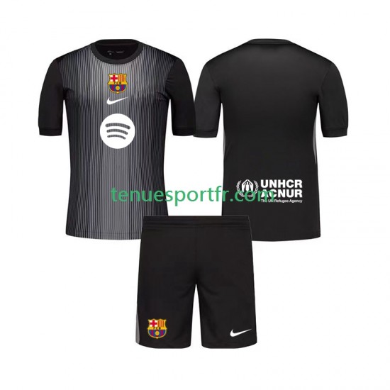 Kit Enfant Maillot Troisième FC Barcelone Gardien 2025-2026 à Manches Courtes