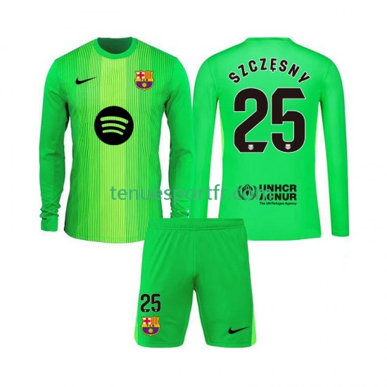 Kit Enfant Maillot Domicile FC Barcelone Gardien Szczesny 25 2025-2026 à Manches Longues