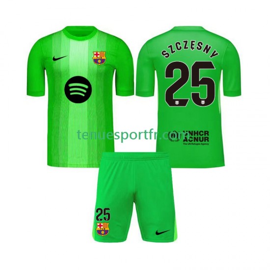 Kit Enfant Maillot Domicile FC Barcelone Gardien Szczesny 25 2025-2026 à Manches Courtes