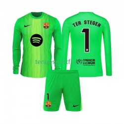 Kit Enfant Maillot Domicile FC Barcelone Gardien Ter Stegen 1 2025-2026 à Manches Longues