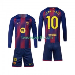 Kit Enfant Maillot Domicile FC Barcelone Lamine Yamal 10 2025-2026 à Manches Longues