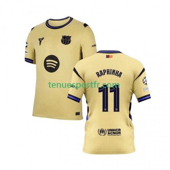 Homme Maillot Extérieur FC Barcelone Raphinha 11 Champions League 2025-2026 à Manches Courtes