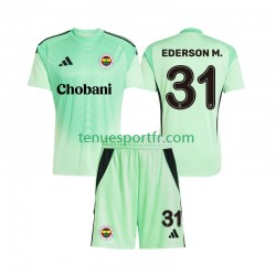 Kit Enfant Maillot Extérieur Gardien Fenerbahce Ederson Moraes 31 2025-2026 à Manches Courtes