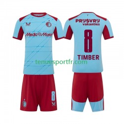 Kit Enfant Maillot Troisième Feyenoord Rotterdam Quinten Timber 8 2025-2026 à Manches Courtes