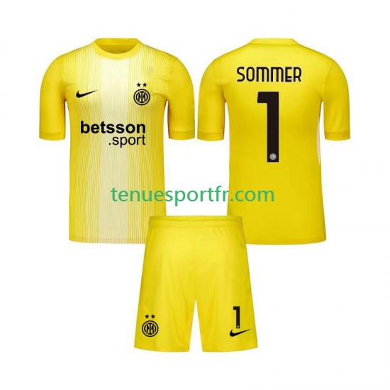 Kit Enfant Maillot Extérieur Inter Milan Gardien Yann Sommer 1 2025-2026 à Manches Courtes