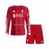 Kit Enfant Maillot Domicile Liverpool 2025-2026 à Manches Longues