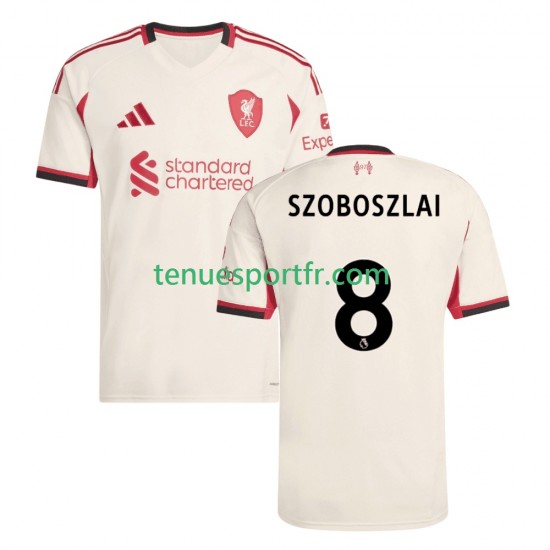 Homme Maillot Extérieur Liverpool Dominik Szoboszlai 8 2025-2026 à Manches Courtes