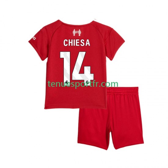 Kit Enfant Maillot Domicile Liverpool Federico Chiesa 14 2025-2026 à Manches Courtes