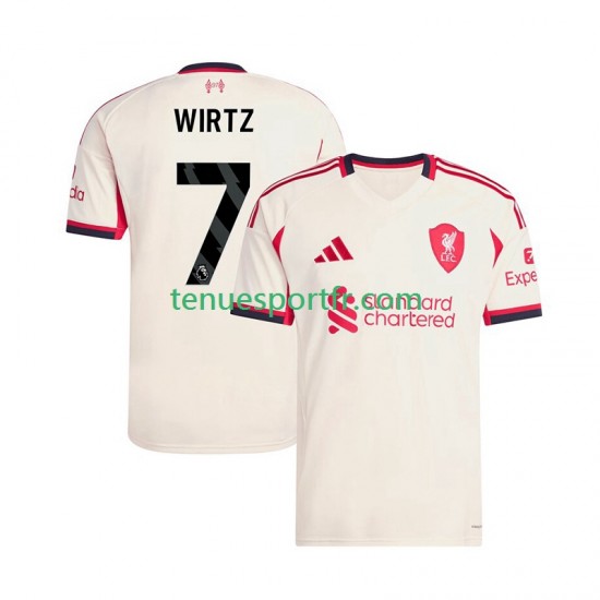 Homme Maillot Extérieur Liverpool Florian Wirtz 7 2025-2026 à Manches Courtes