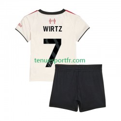 Kit Enfant Maillot Extérieur Liverpool Florian Wirtz 7 2025-2026 à Manches Courtes