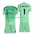 Kit Enfant Maillot Domicile Liverpool Gardien Alisson Becker 1 2025-2026 à Manches Courtes