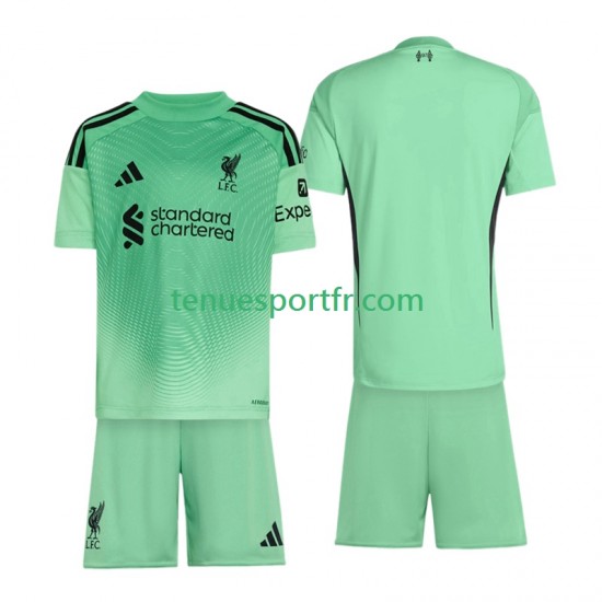 Kit Enfant Maillot Extérieur Liverpool Gardien 2025-2026 à Manches Courtes