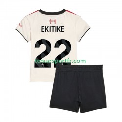 Kit Enfant Maillot Extérieur Liverpool Hugo Ekitike 22 2025-2026 à Manches Courtes