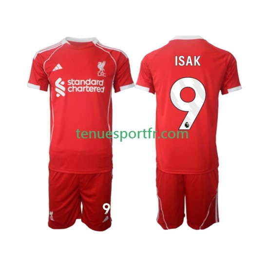 Kit Enfant Maillot Domicile Liverpool ISAK 9 2025-2026 à Manches Courtes