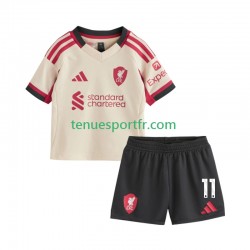 Kit Enfant Maillot Extérieur Liverpool Mohamed Salah 11 2025-2026 à Manches Courtes