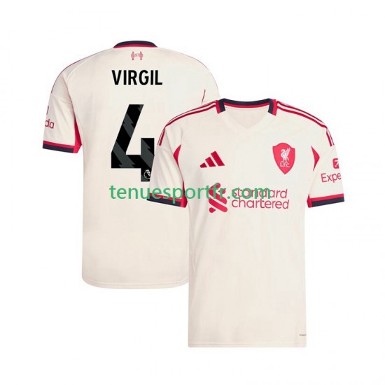 Homme Maillot Extérieur Liverpool Virgil van Dijk 4 2025-2026 à Manches Courtes