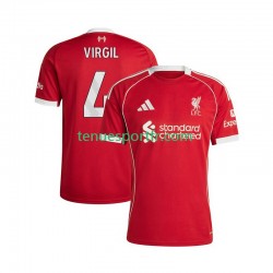 Homme Maillot Domicile Liverpool Virgil van Dijk 4 2025-2026 à Manches Courtes