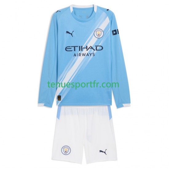Kit Enfant Maillot Domicile Manchester City 2025-2026 à Manches Longues