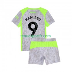 Homme Kit Enfant Maillot Troisième Manchester City Erling Haaland 9 2025-2026 à Manches Courtes