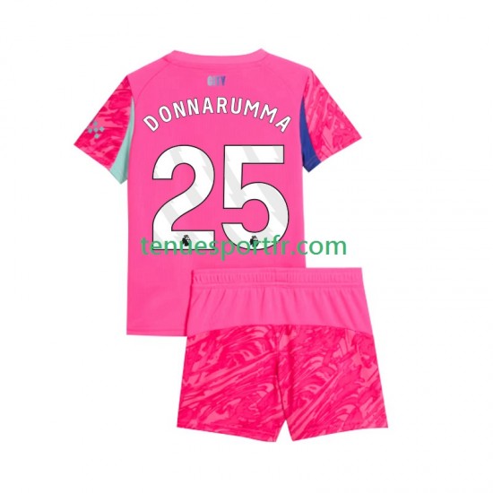 Kit Enfant Maillot Extérieur Manchester City Gardien Gianluigi Donnarumma 25 2025-2026 à Manches Courtes