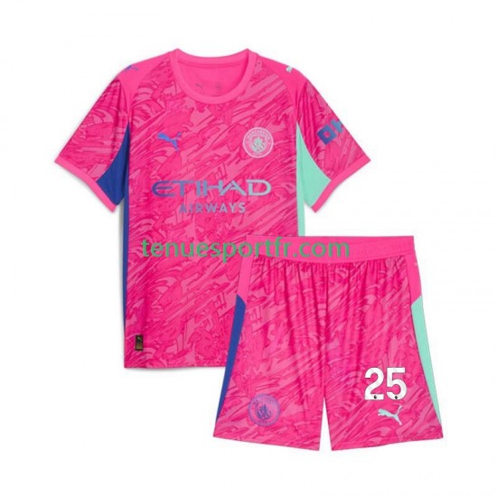 Kit Enfant Maillot Extérieur Manchester City Gardien Gianluigi Donnarumma 25 2025-2026 à Manches Courtes