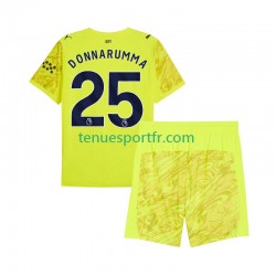 Kit Enfant Maillot Troisième Manchester City Gardien Gianluigi Donnarumma 25 2025-2026 à Manches Courtes