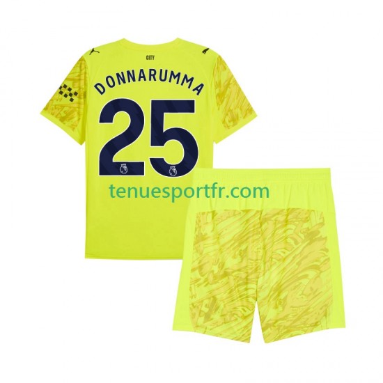 Kit Enfant Maillot Troisième Manchester City Gardien Gianluigi Donnarumma 25 2025-2026 à Manches Courtes