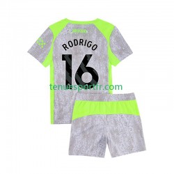 Kit Enfant Maillot Troisième Manchester City Rodrigo Hernandez 16 2025-2026 à Manches Courtes