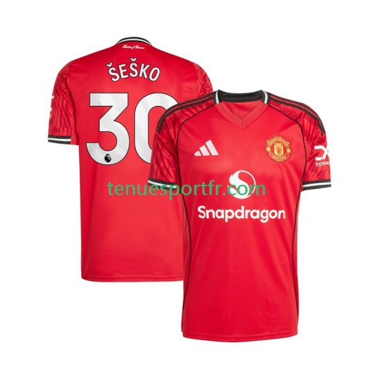 Homme Maillot Domicile Manchester United Benjamin Sesko 30 2025-2026 à Manches Courtes