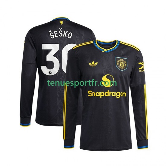Homme Maillot Troisième Manchester United Benjamin Sesko 30 2025-2026 à Manches Longues