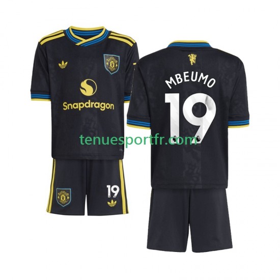 Kit Enfant Maillot Troisième Manchester United Bryan Mbeumo 19 2025-2026 à Manches Courtes