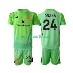 Kit Enfant Maillot Quatrième Manchester United Gardien Andre Onana 24 2025-2026 à Manches Courtes