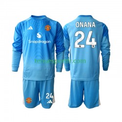 Kit Enfant Maillot Domicile Manchester United Gardien Andre Onana 24 2025-2026 à Manches Longues