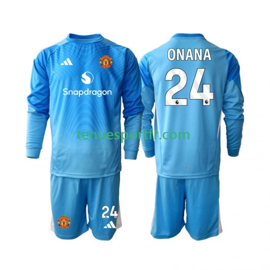 Kit Enfant Maillot Domicile Manchester United Gardien Andre Onana 24 2025-2026 à Manches Longues